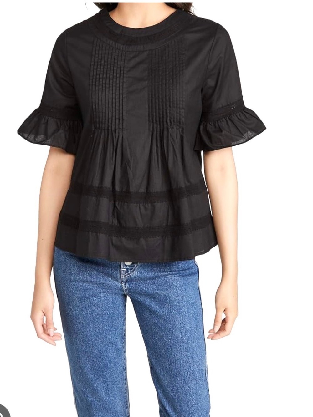 English Factory Women's Black Lace
Blouse